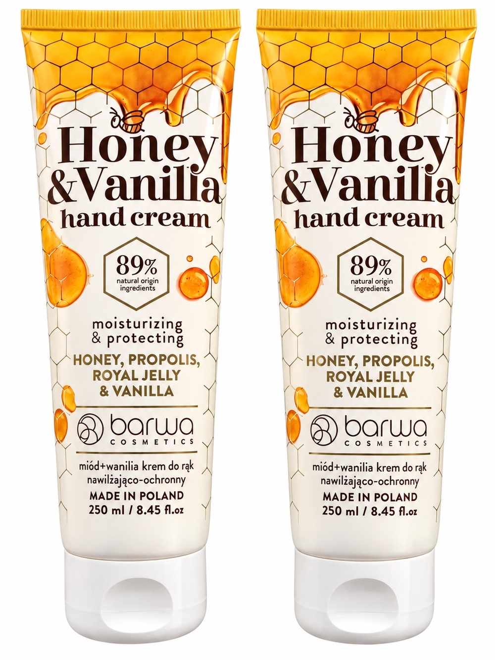 Barwa Honey & Vanilla Hand Cream - Moisturizing Protecting (Honey/White)